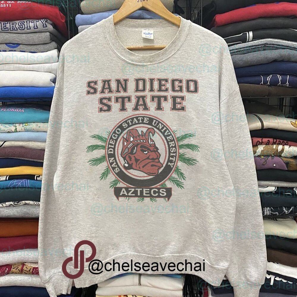 Vintage San Diego State Aztecs Sweatshirt, Retro SDSU Aztecs Men Women Shirt Tee